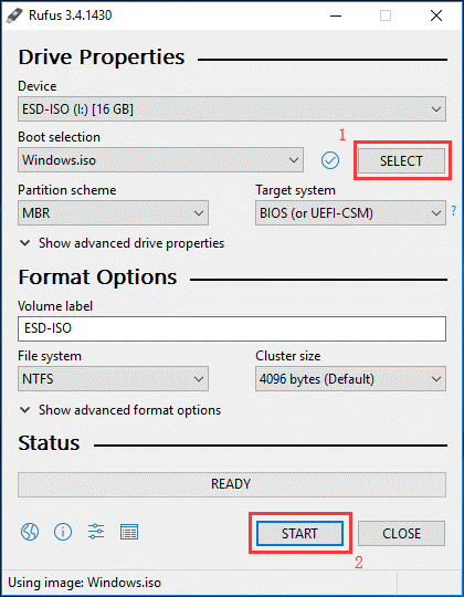   Rufus kullanarak Windows ISO dosyalarını USB'ye yazın