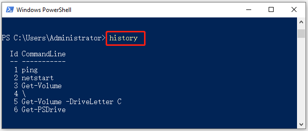 PowerShell controleert opdrachtgeschiedenis