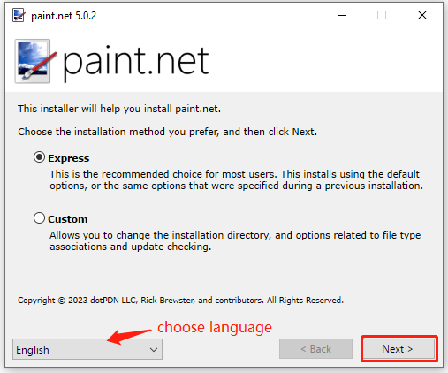 installer paint net på Windows 10