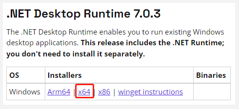   download NET Runtime 7