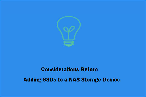 съображения, преди да добавите ssds към миниатюрата на nas
