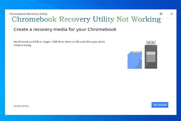 Помощната програма за възстановяване на chromebook не работи миниатюра