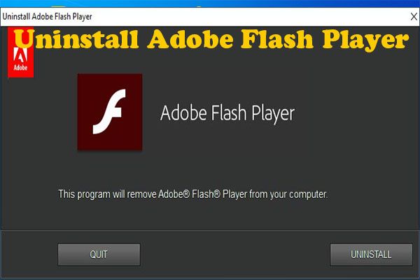 деинсталиране на миниатюра на Adobe Flash Player