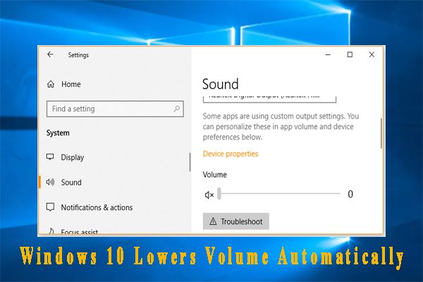 win10 verlaagt automatisch het volume miniatuur
