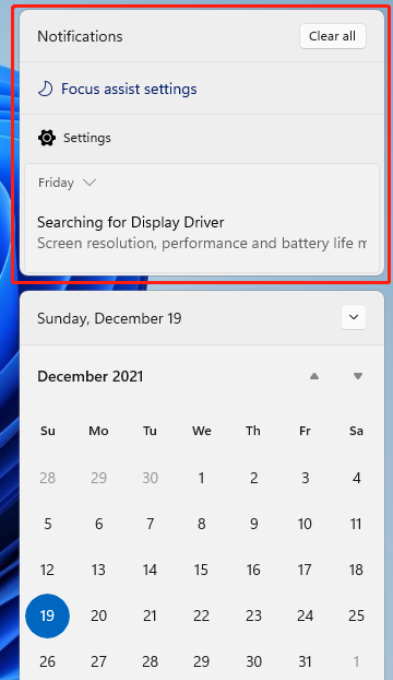 Notifikations center
