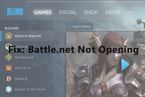 battle net opent geen thumbnail