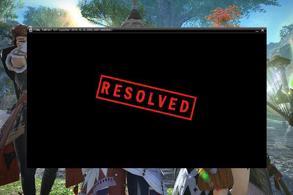 ffxiv zwarte launcher-miniatuur