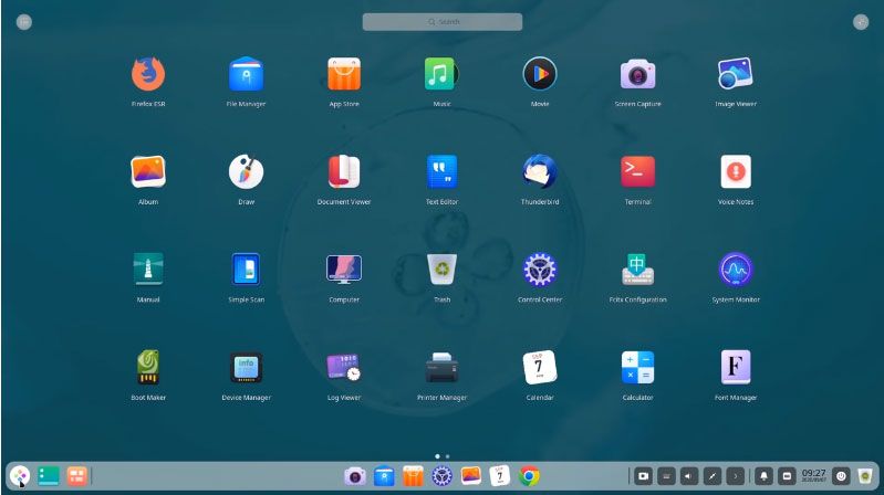 Deepin-bureaublad