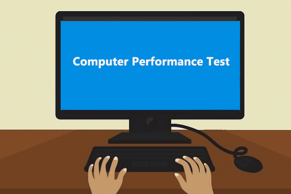 miniatuur van computerprestatietest