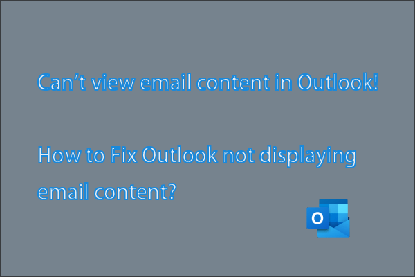 kan de e-mailinhoud niet bekijken in de miniatuur van Outlook