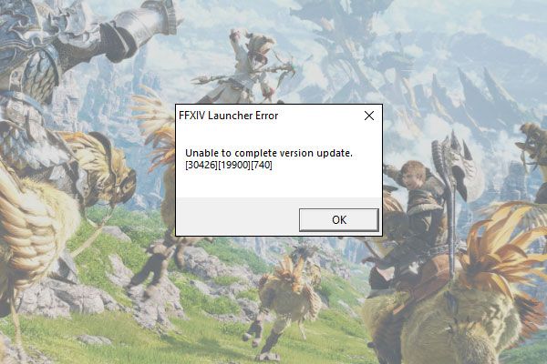 FFXIV non è in grado di completare l