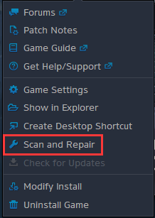 klik på Scan og reparer