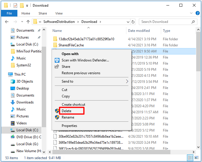 slette Windows-opdateringsfiler
