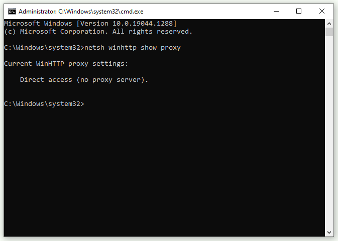   controleer de proxystatus