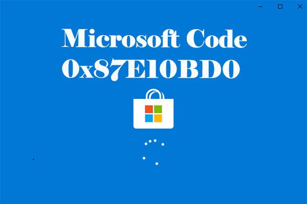 code 0x87E10BD0