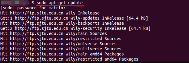 стартирайте sudo apt update в терминала