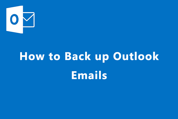 een back-up maken van Outlook-e-mails