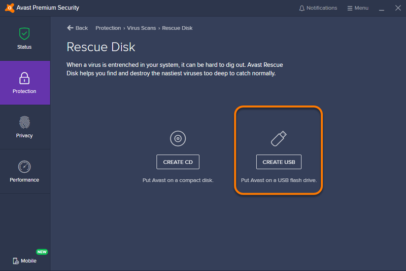 Avast redningsdisk