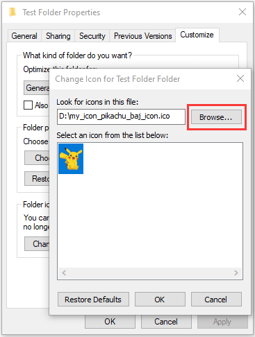selecteer het pictogram