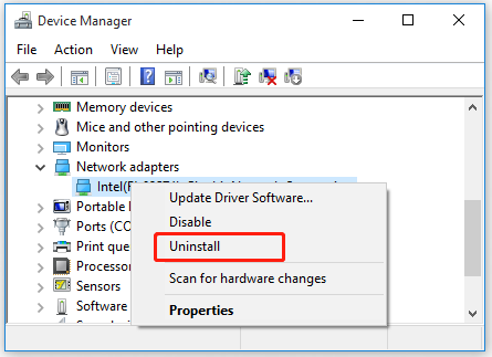 Intel Wireless-stuurprogramma verwijderen