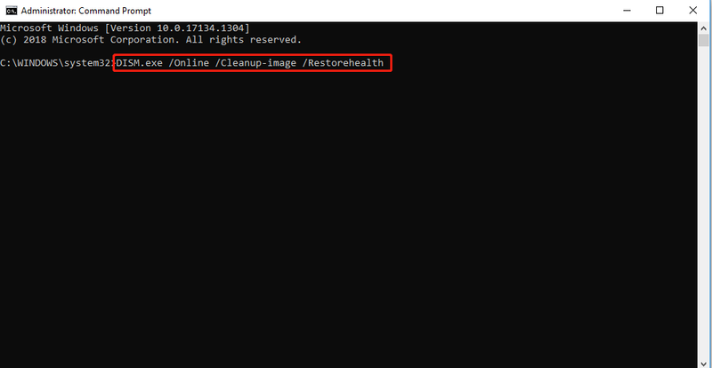 typ DISM.exe /Online /Cleanup-image /Restorehealth