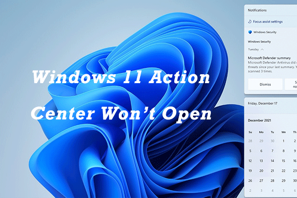 Windows 11 Action Center åbner ikke