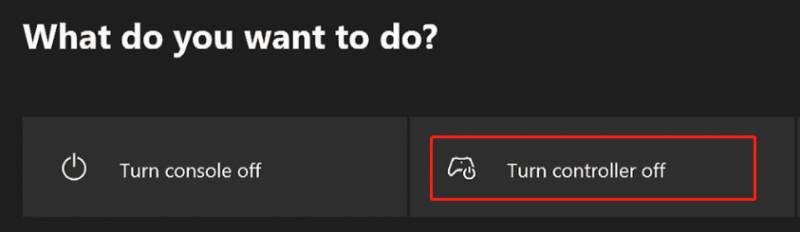 حدد إيقاف تشغيل جهاز التحكم Xbox