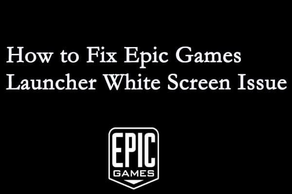 epische games launcher wit scherm miniatuur