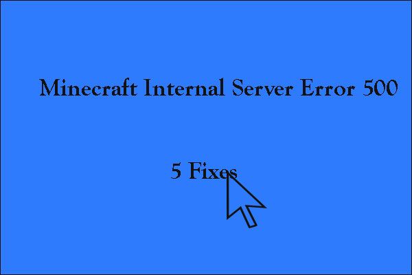 Minecraft interne serverfout 500