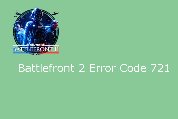 Battlefront 2 foutcode 721