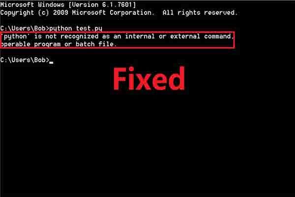 python genkendes ikke som intern eller ekstern kommandominiature