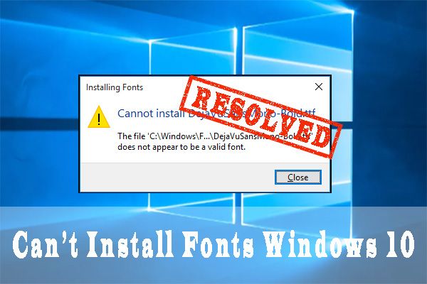 kan lettertypen niet installeren windows 10 thumbnail