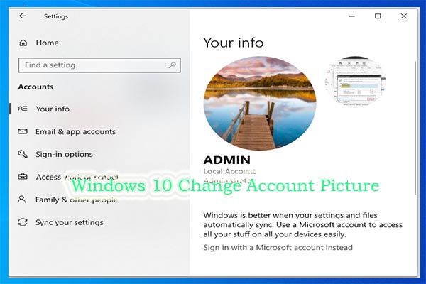 windows 10 wijzig account afbeelding thumbnail