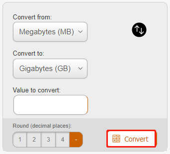 klik op de knop Converteren