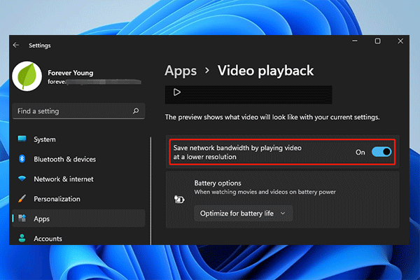 bespaar netwerkbandbreedte door video af te spelen met een lagere resolutie win11 thumbnail