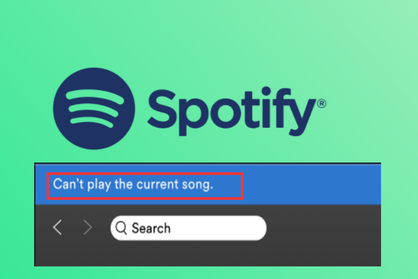 Spotify kan de huidige songminiatuur niet afspelen