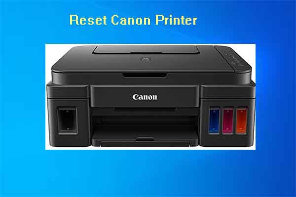 miniatuur van canon-printer resetten