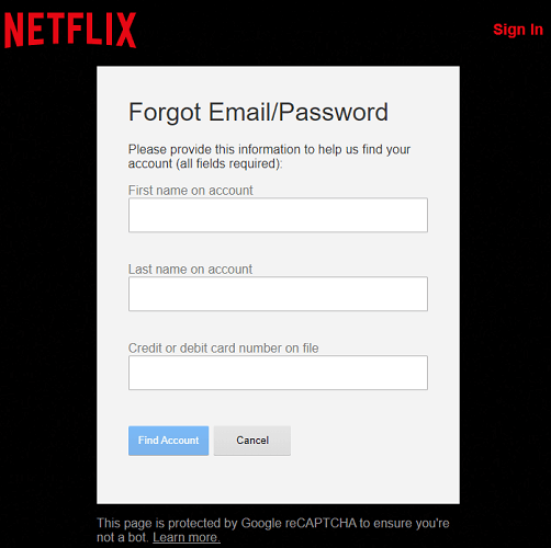 забравих паролата за Netflix