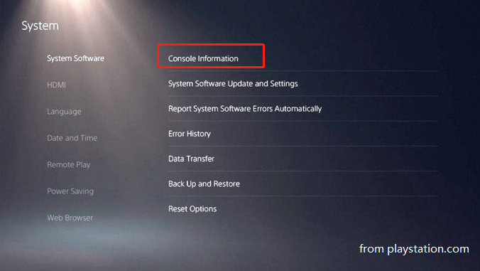 console-informatie