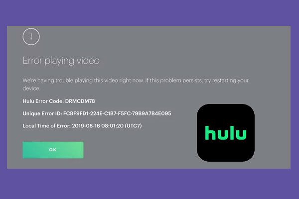 миниатюра с код за грешка на hulu drmcdm78