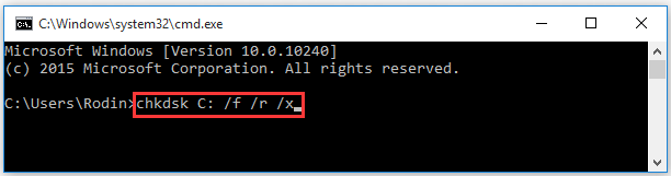 controleer harde schijf fouten met CHKDSK