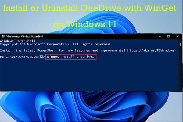 installeer onedrive verwijderen met winget-miniatuur