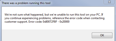 foutcode 0x80072F8F 0x20000