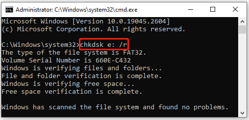 Eseguire CHKDSK