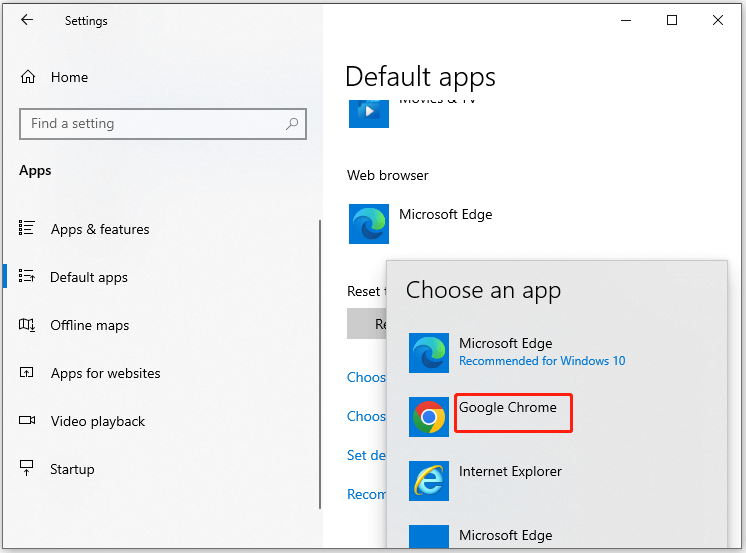 klik op Google Chrome