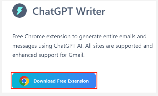   download ChatGPT Writer til Chrome