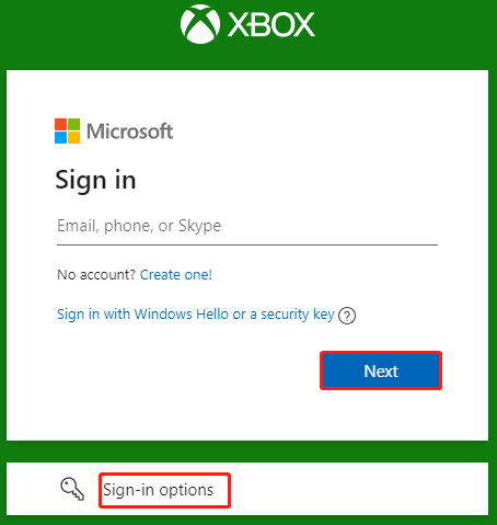 ลงชื่อเข้าใช้ Xbox