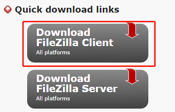 klik op FileZilla-client downloaden