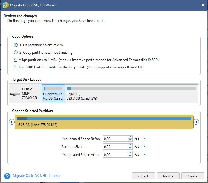 выберите способ копирования