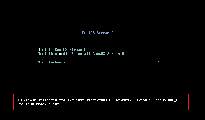 Installer CentOS Stream 9